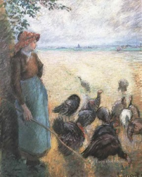 Camille Pissarro Painting - turkey girl 1884 Camille Pissarro